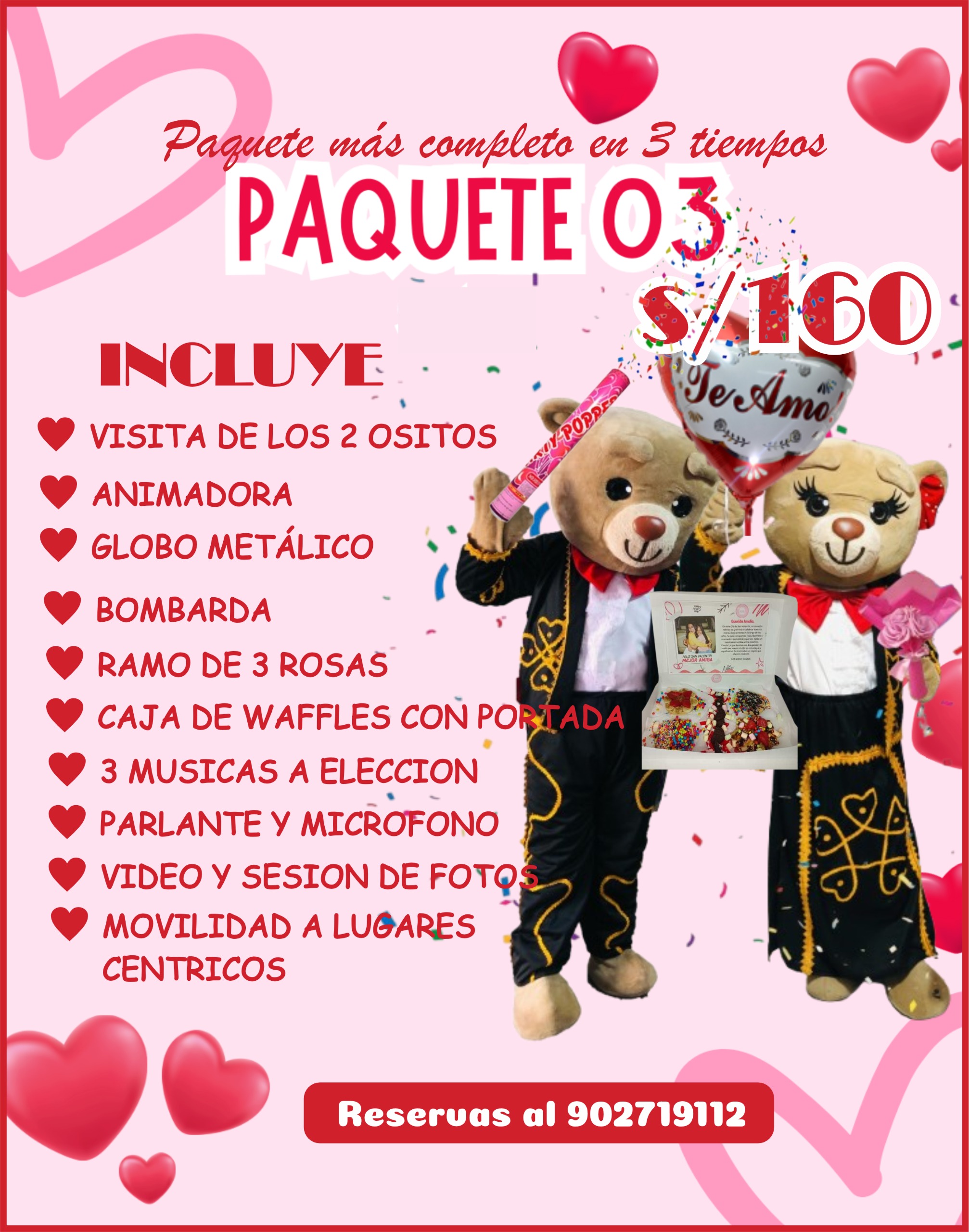 SORPRESA PAQUETE DE OSITO 03 - 160 SOLES